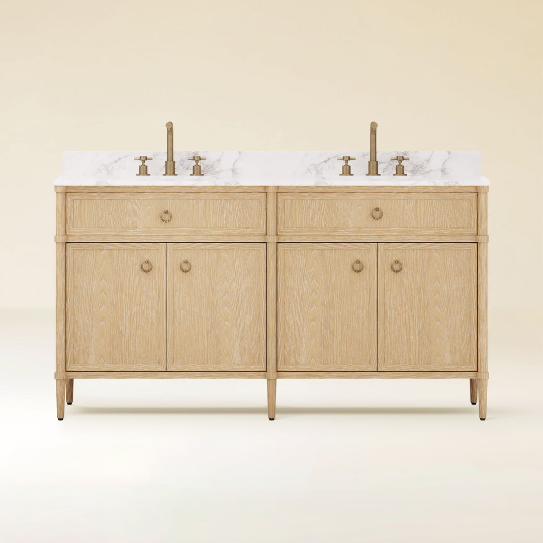 Maison Double Bathroom Vanity 63"W