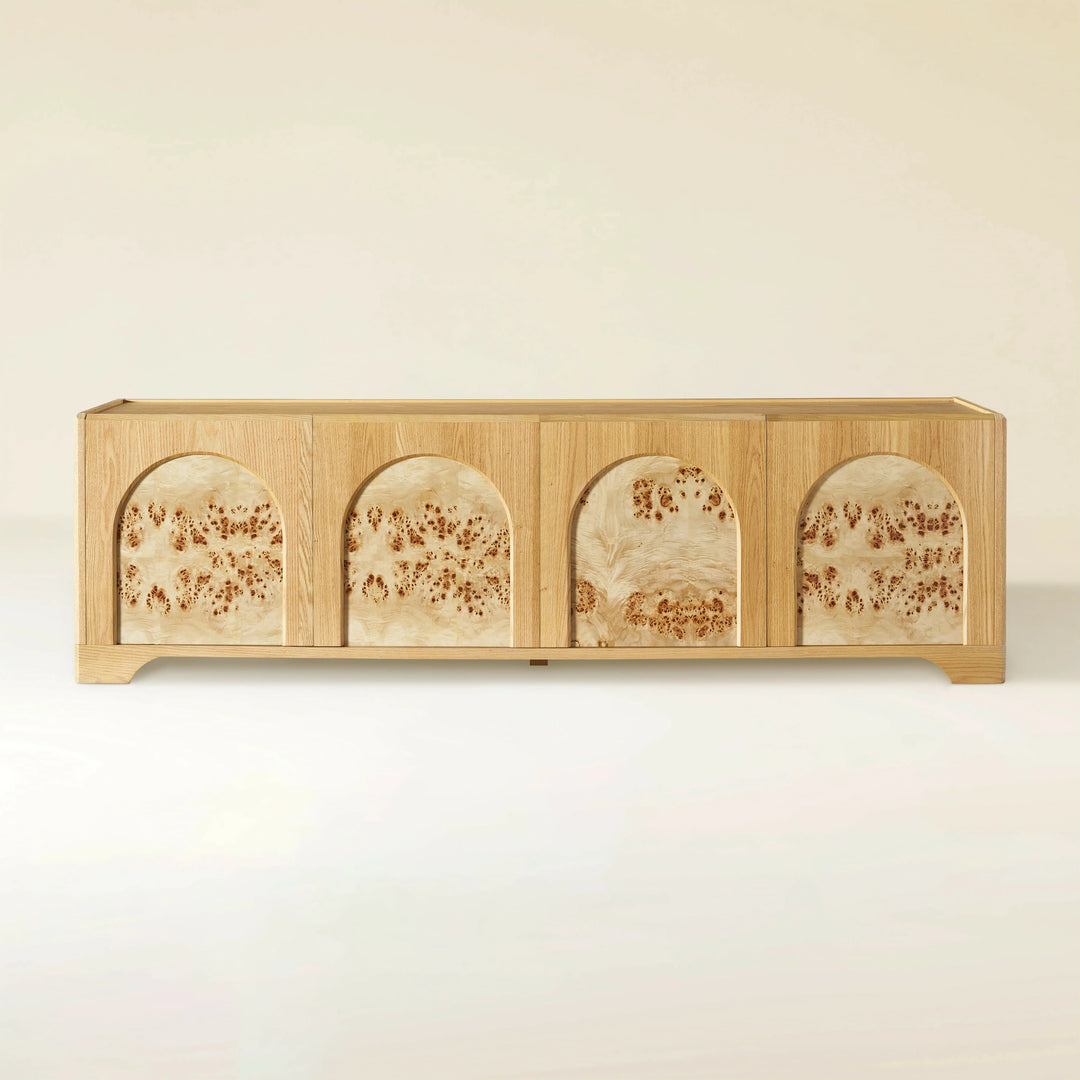 Aurora Oak Media Console 80"