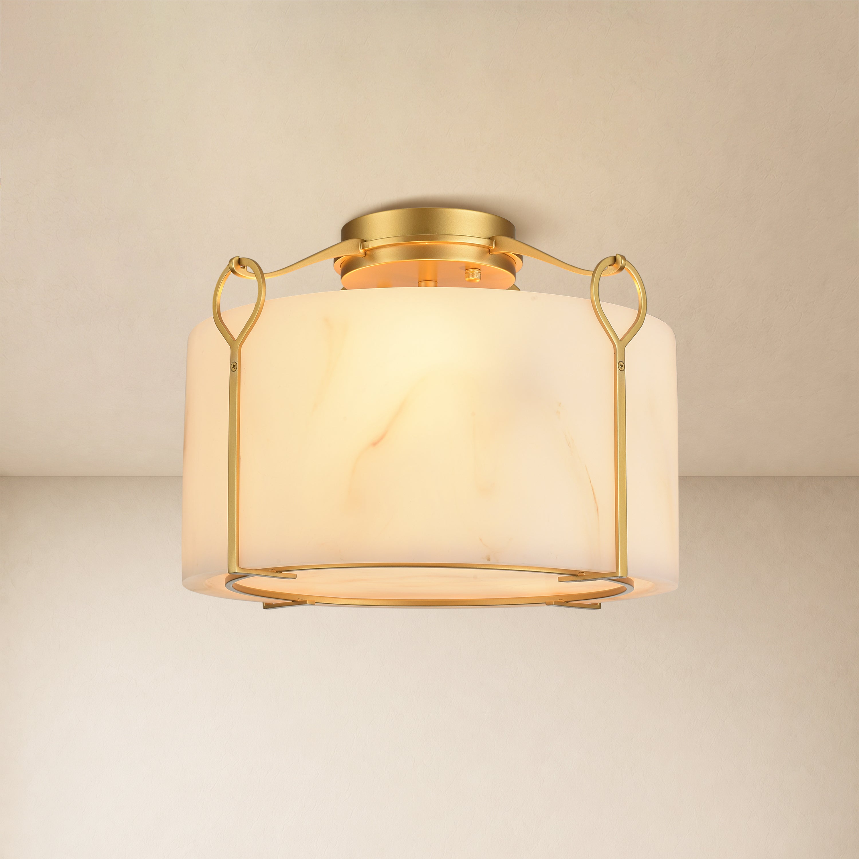 Alora Resin Round Flush Mount