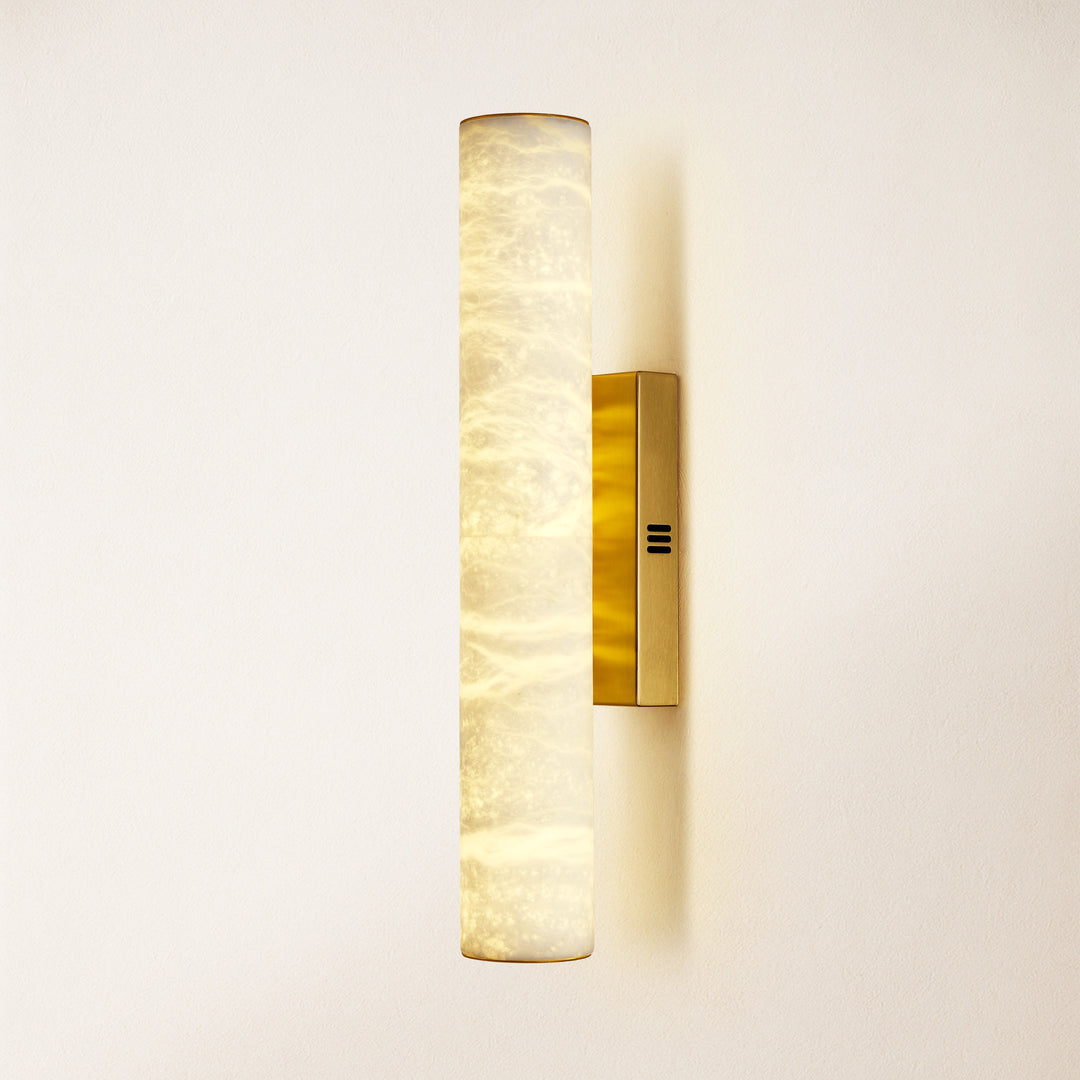 Sylvia Palladian Alabaster Wall Sconce 20"H