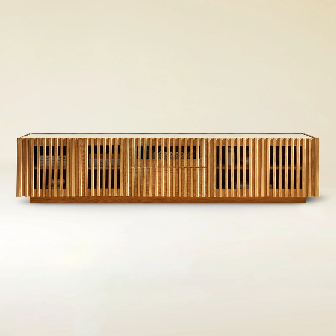Isla Oak Sintered Stone Media Console 80"